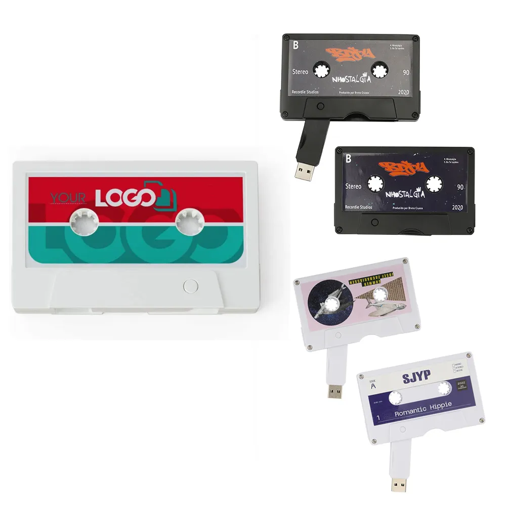 New Gadget Custom DJ High-geschwindigkeit Mix Cassette Tape Shape USB 2.0 Memory Stick Usb Flash Thumb Drive With Logo