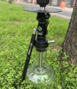 Best Seller çok renkli elektrikli nargile Shisha paslanmaz çelik Shisha Narghile hediye kutusu ile flaş Bang nargile Shisha - Product Image 1