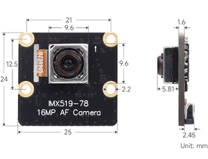 <strong>Raspberry</strong> <strong>Pi</strong> <strong>camera</strong> with 16 megapixel IMX519 high-definition module autofocus compatible with 4B/Zero 2W - Product Image 2