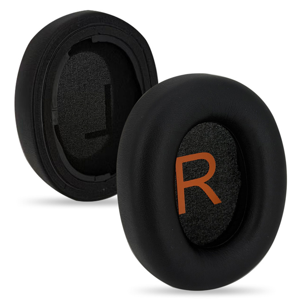 Almohadillas para auriculares negras y naranjas