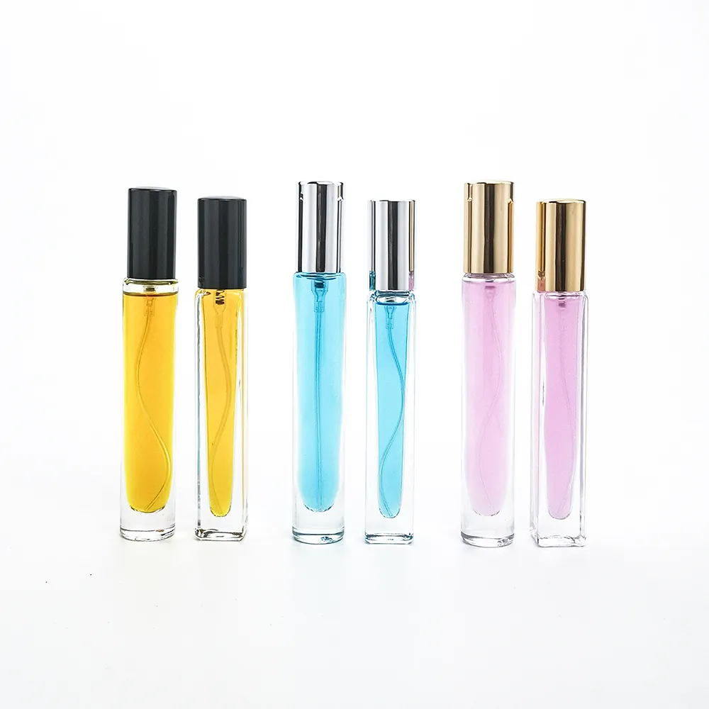 China Custom Wholesale Luxury Empty Square Round Men Perfume Spray Glass Perfume Bottle 10ml
