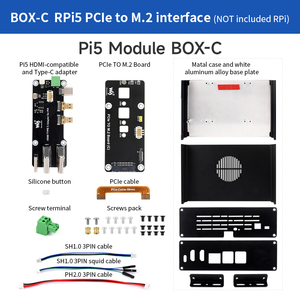 All-In-One-Mini-Computer-Kit Entwickelt für Raspberry Pi 5 PCIe Erweiterung auf Gigabit-Ethernet/4-Kanal USB 3.2 Gen1/M.2-Schnitts telle - Product Image 6