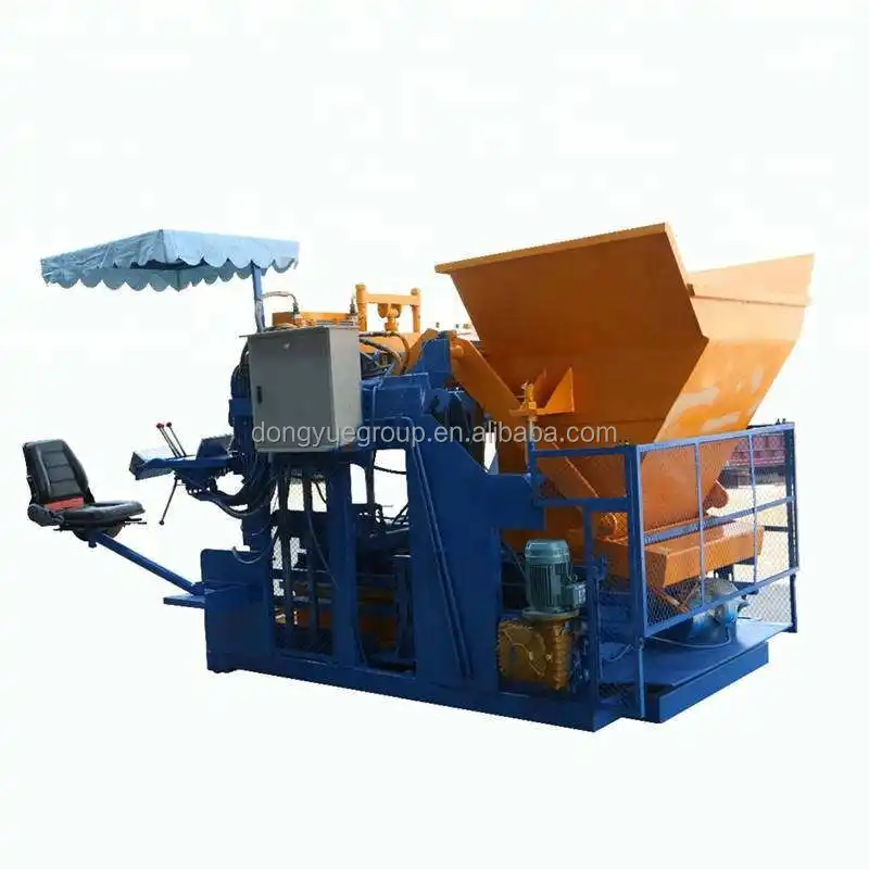 Machine à briques hydraulique mobile QTM10-15 machines de fabrication de briques pour chaussées vente