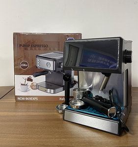 Máquina de café espresso portátil inteligente para el hogar eléctrica con espuma de leche de vapor de alta presión y función de control de temperatura - Product Image 6
