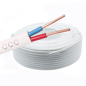 Source Factory Price Custom Sq 2x0.75/1/1.5/2.5/4/6mm2 High Quality PVC Insulated Flat Copper <strong>Dual</strong> <strong>Core</strong> Electric <strong>Wires</strong> - Product Image 1