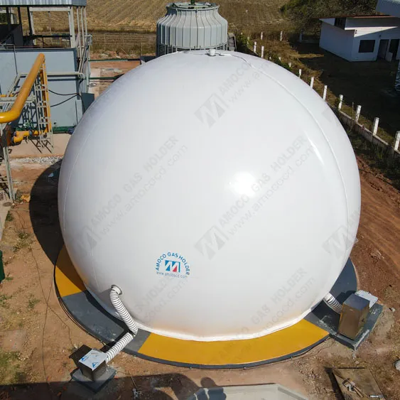 Globo de gas de doble membrana, globo de almacenamiento de biogás, soporte de gas para planta de biogás