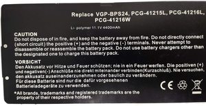 เปลี่ยนแบตเตอรี่แล็ปท็อปในตัวใหม่สำหรับ VGP-BPS24 Sony VAIO VPCSA VPCSB VPCSC VPCSD VPCSE VGP-BPSC24แบตเตอรี่ VGP-BPL24 - Product Image 6