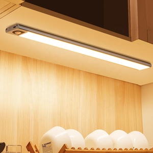 Ultra-Thin Iluminação Interior 3 Cores Dimmable 5v Usb Recarregável Armário De Cozinha Closet Wardrobe Led Motion <span class=keywords><strong>Sensor</strong></span> <span class=keywords><strong>Light</strong></span>