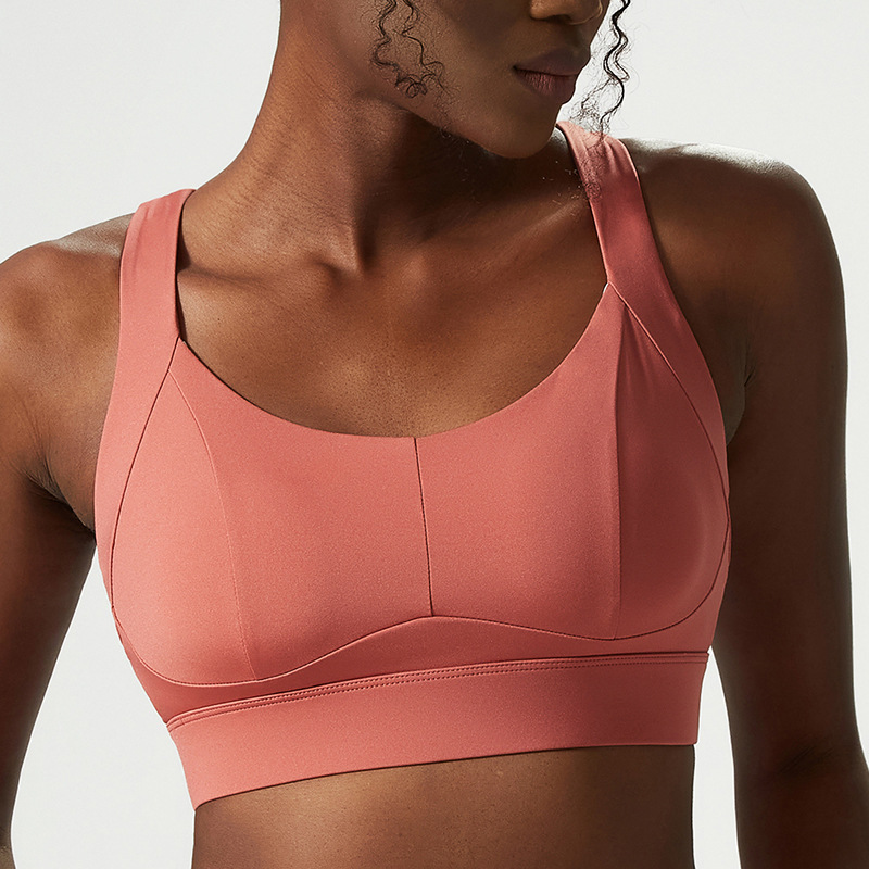 Traceless Adjustable Buckle Hollow Out X Back Running Vest Breathable Fast Dry Fitness Dancing Gym Yoga Sports Bra
