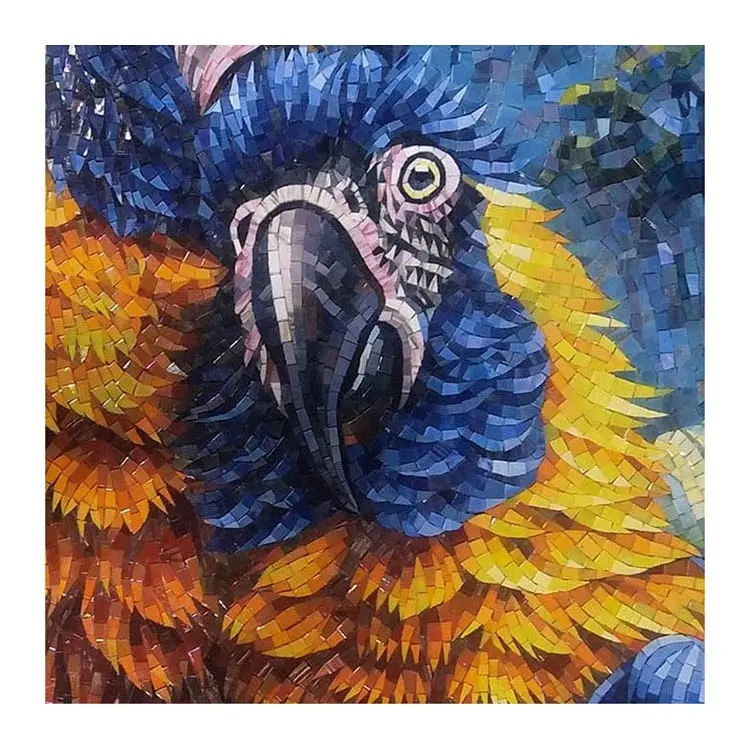 Benutzer definierte Kunst Mosaik fliesen Home dekorative Vogel Glas Mosaik Wasserstrahl Muster für die Wand