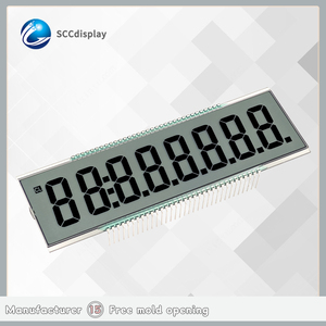Custom SJXDGN042 HTN positivo 8 cifre a punto decimale Display monocromatico segmento schermo statico moduli LCD opzione economica - Product Image 5