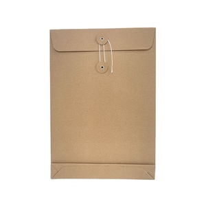 定制印刷牛皮纸A4字符串和按钮文件信封 - Product Image 4