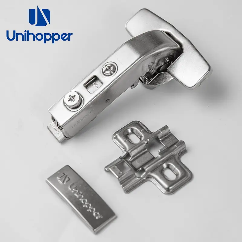 Unihopper Luxo 3D Armário de cozinha escondido Móveis de aço inoxidável Dobradiça hidráulica de porta de armário com fechamento suave China Fábrica