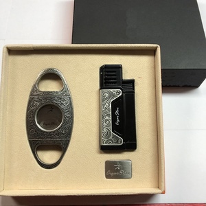 JIFENG JF-T314クラシックヴィンテージスタイルシガーギフトセットメタルエンボスカスタムシガーライター、パンチとカッターセット付きシガー愛 - Product Image 1