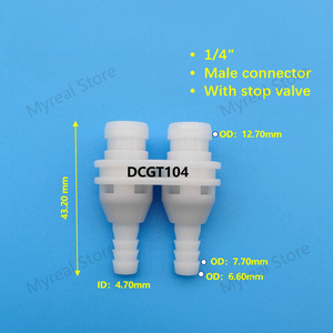 1/4 "Pomプラスチックデュアルチューブクイックカップリングシャットオフ2ラインスリーブカップリング水空気ダブルホースコネクタ - Product Image 5