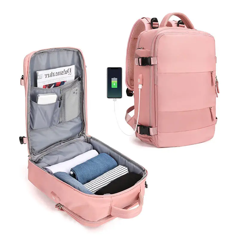 Sac d'école en Nylon pour ordinateur portable, grande capacité, sac à dos de voyage étanche pour Sports de plein air avec chargeur USB, offre spéciale