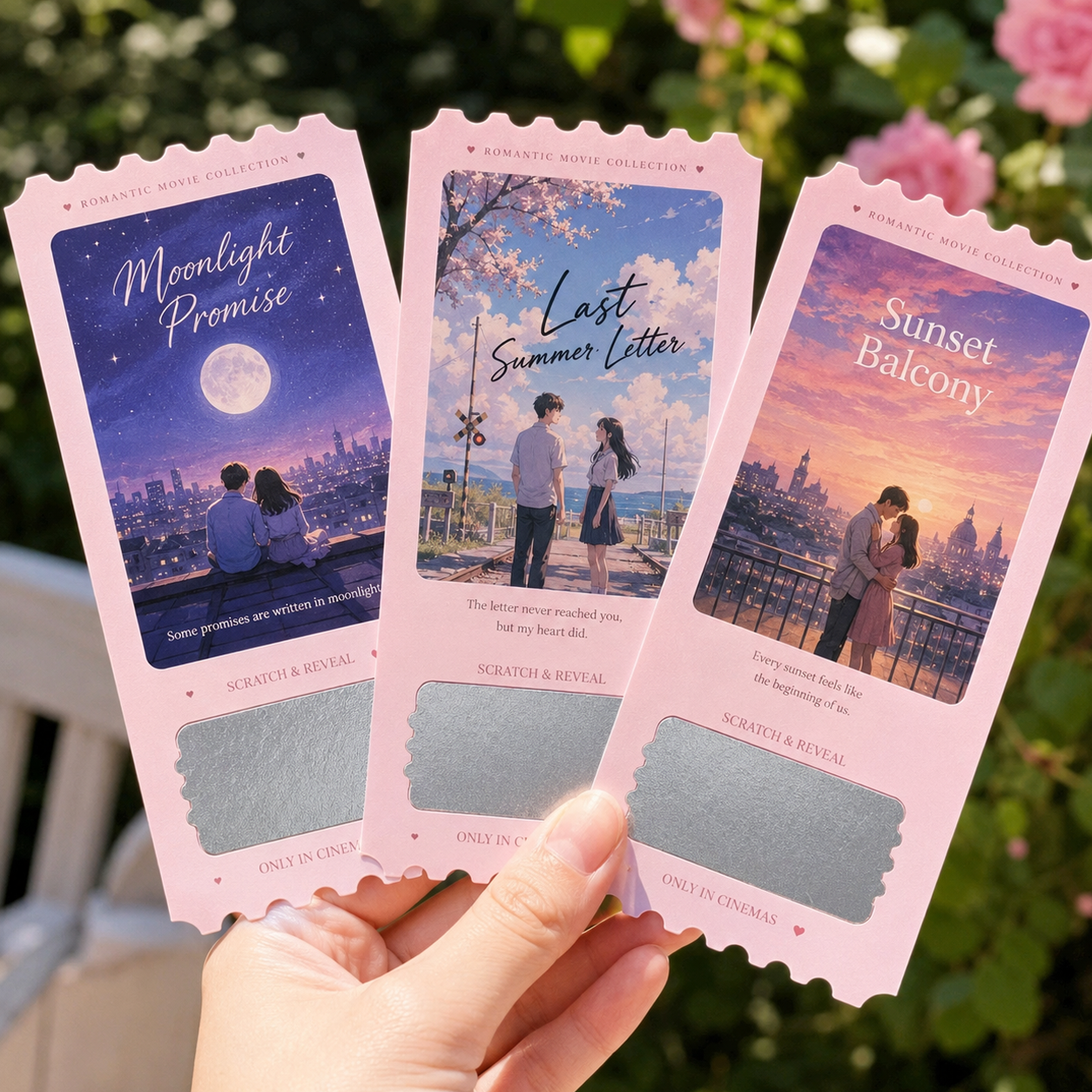 Postcard Silver Scratch Off Cards