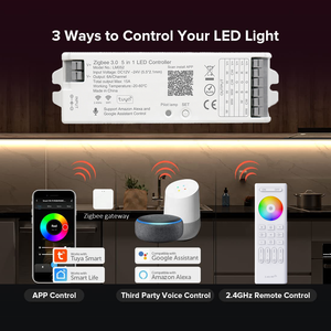Оптовая Продажа с фабрики, Zigbee, Wi-Fi, многофункциональный волшебный 5 в 1, контроллер светодиодной ленты, интеллектуальное управление через приложение - Product Image 3