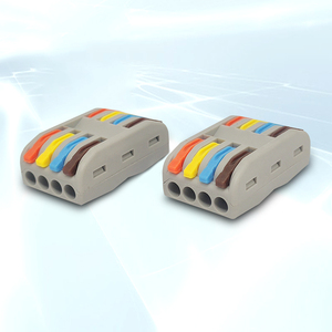<strong>Terminal</strong> <strong>Blocks</strong> Connectors AP-2-4 4 in 4 Out Quick <strong>Connect</strong> <strong>Terminal</strong> <strong>Block</strong> 250V 32A Color-Coded Handles for Home Automation &amp; Control Cabinet Wiring - Product Image 1