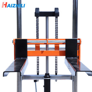 Piccolo caricatore idraulico per la casa, carico e scarico auto, 400 kg Mini Stacker manuale, carrello elevatore manuale - Product Image 5