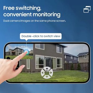 4G Sim kart R & B Alarm çift görünüm çift bağlantı güneş enerjili pil PTZ kamera güvenlik CCTV kablosuz PIR ağ kamerası - Product Image 4