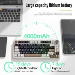 Attack Shark X85 PRO Smart RGB Backlight Teclado de escritorio de tecla completa con Hot Plug Swap Game Gaming Teclado mecánico - Product Image 3