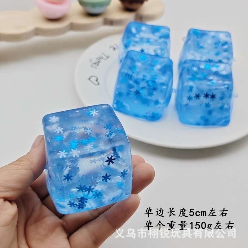 Cubitos de hielo de maltosa en forma de copo de nieve - empaque individual neutro en bolsa OPP.