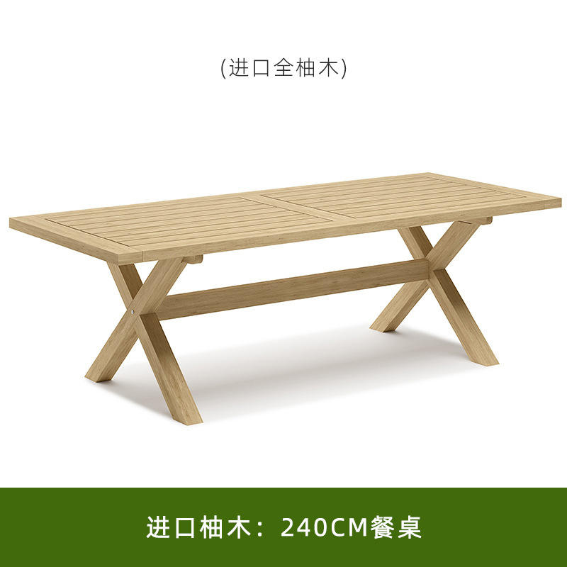 Table à manger en teck importé, 240 cm.