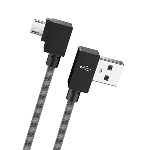 En iyi 90 derece USB kablosu sağ açı yüksek hızlı Android Laptop için 2.0 mikro 480Mbps şarj kablosu - Product Image 1