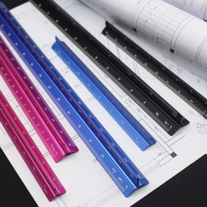 Tùy chỉnh 6 inch 12 inch 3 mặt tam giác kiến trúc nhôm cai trị quy mô Metric tam giác quy tắc - Product Image 2