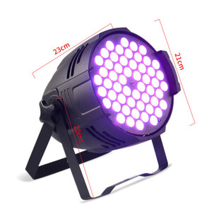 54x3W LED Par ışık RGBW disko yıkama Light8 kanallar DMX 512 LED Uplights sahne aydınlatma etkisi işık düğün parti etkinlikleri için - Product Image 4