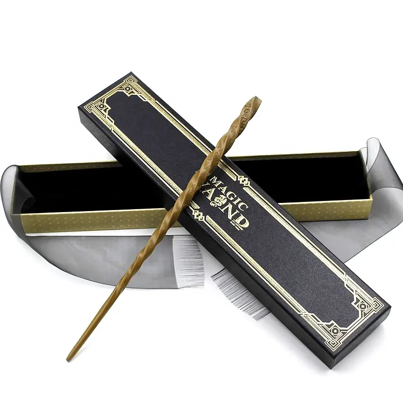 MC22 черная волшебная палочка, коробка, Xenophilius Lovegood, стальная металлическая палочка с сердечником