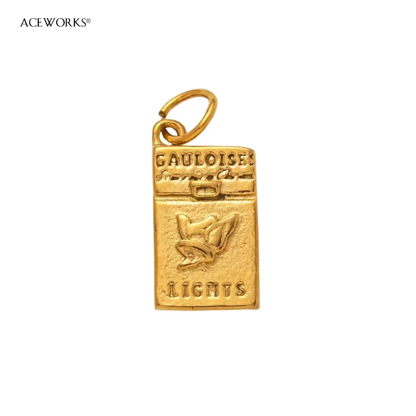 Cigarette Case Charm - Gold