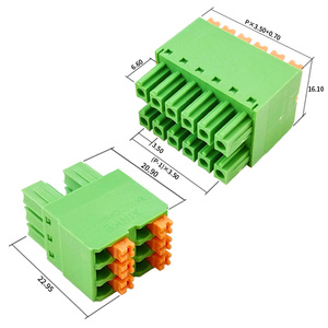 3.5MM pressa sottile a molla doppio blocco terminale femmina Plug-in - Product Image 2