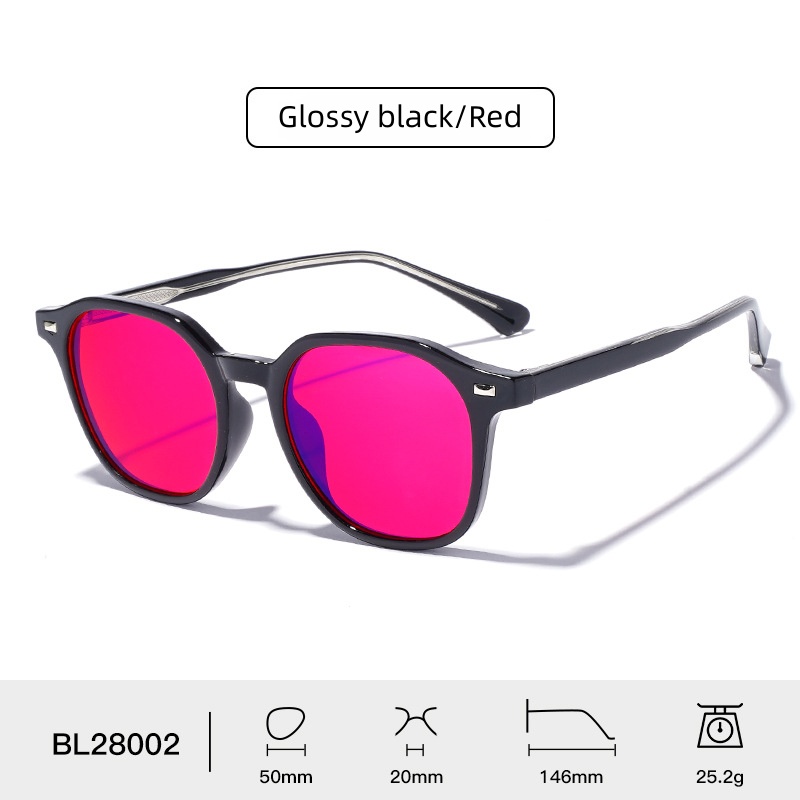 28002/Negro brillante/Rojo