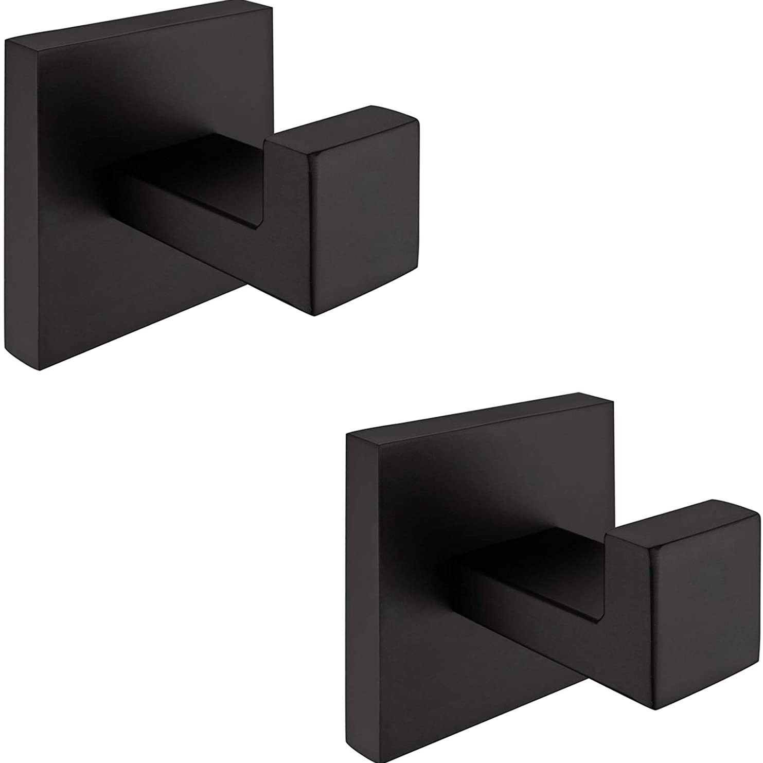 Elegant black square hook 2 pack