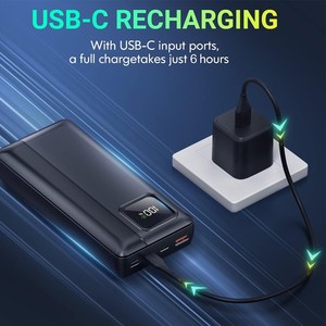 QC 3.0 4 USB <strong>Output</strong> 12V LCD Digital Display 20000 Mah PD <strong>Power</strong> <strong>Bank</strong> Universal Portable 18W Powerbank Supply - Product Image 5