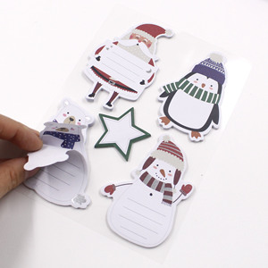 Juego de bloc de notas adhesivas de papel de la serie navideña, venta al por mayor, tabletas de escritura, para hacer lista Bloc de notas, barato - Product Image 5