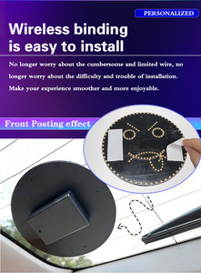 ไฟแสดงสีหน้ายิ้ม LED, โคมไฟหน้ายิ้มไฟควบคุมระยะไกลไฟท้ายหน้าต่างด้านหลังแบบมัลติฟังก์ชันป้องกันการชนกัน - Product Image 2