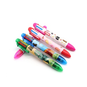 热销宣传品厂家直销经典塑料薄膜印刷多色6彩色笔可爱女孩 - Product Image 2