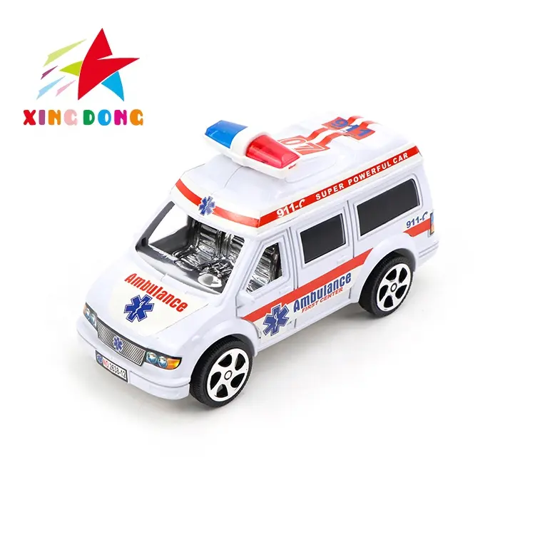 子供のおもちゃ警察車モデルおもちゃのための新着摩擦慣性救急車
