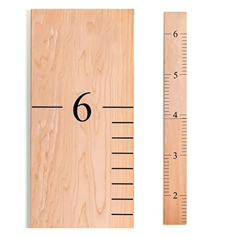 Gráfico de crescimento de parede de madeira para meninos e meninas, régua de medição de altura para parede, decoração de parede suspensa para berçário infantil
