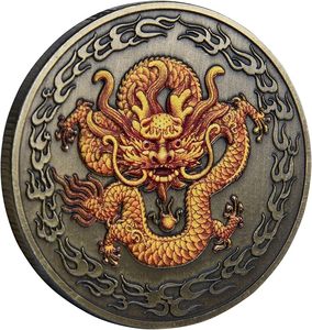 Üretici çin kutsal Loong ve Phoenix şanslı sikke piyango bilet Scratcher aracı şanslı noel meydan sikke - Product Image 2