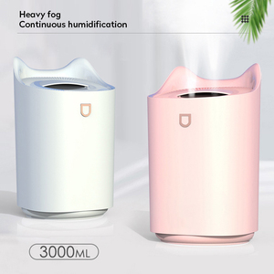 3L Large Capacity Double <strong>Nozzle</strong> LED Light Humidifier Ultrasonic 3000ml Essential Oil <strong>Diffuser</strong> H2o Room Car Air Humidifiers - Product Image 4