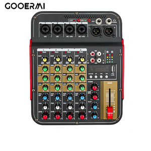 Gooermi M600 profesional de 4 vías analógico digital mini mezclador de reverberación portátil ordenador de casa mini mezclador DSP SISTEMA DE DJ