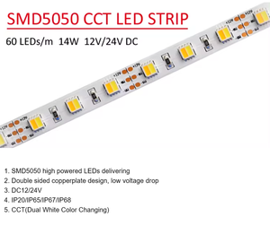 CRI95 12V 24V High Lumens <strong>Led</strong> Projects Flexible <strong>Led</strong> Strip Light Color Changing 2-in-1 Dual Color <strong>Led</strong> Light Bar - Product Image 6