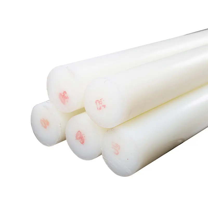 Varilla de nailon blanco Natural LANDU poliamida PA6 15-200mm de diámetro Barra de plástico personalizada palos de plástico
