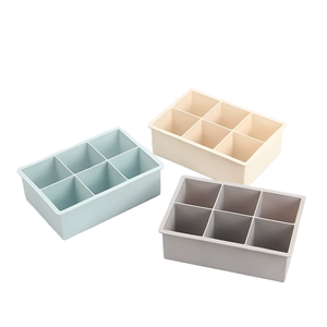 Easy Use Eco-Friendly Durable Non-Stick Ice <strong>Cube</strong> Tray Food Grade Silicone Mold for Whiskey Square <strong>Shape</strong> Sustainable