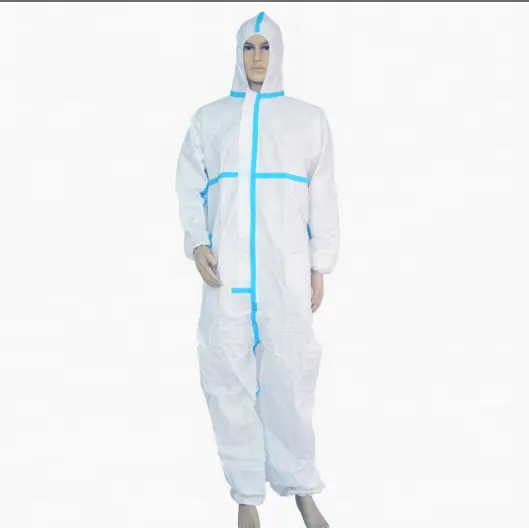 Customization disposable SF/PP+PE/SMS plastic coverall microporous