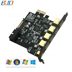4 x USB 3.0 ประเภท-A และประเภท-C เชื่อมต่อ PCI-E 1X PCIe X1 ขยาย Riser การ์ด USB3.0 19PIN ซ็อกเก็ต Sata 15PIN พอร์ต - Product Image 2
